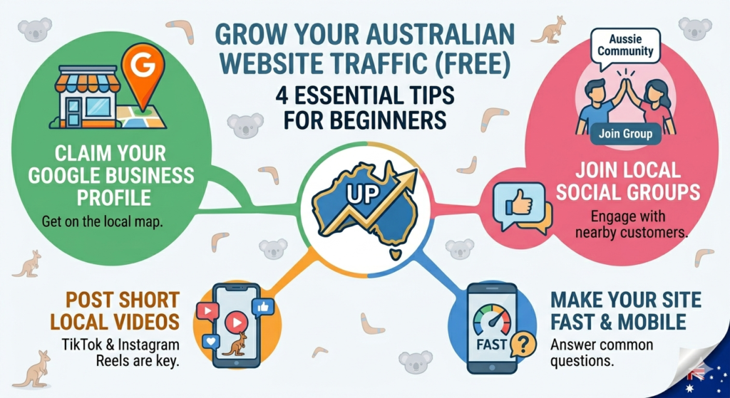 Free Ways to Increase Website Traffic in Australia (Beginners)