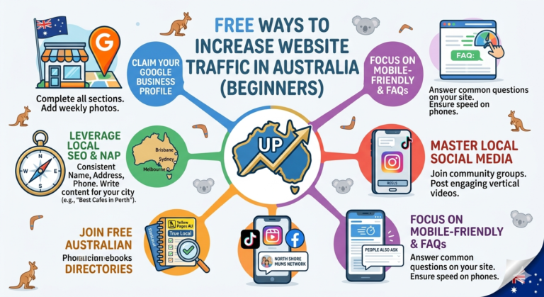 Free Ways to Increase Website Traffic in Australia (Beginners)